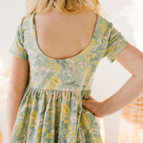 Classic Ruffle Dress in Sunlit Sage