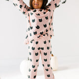 Lounge Wear Set in Black Cat