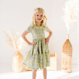 Classic Ruffle Dress in Sunlit Sage