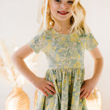 Classic Ruffle Dress in Sunlit Sage