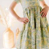Classic Ruffle Dress in Sunlit Sage