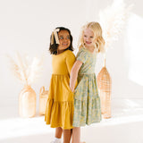 Gwendolyn Ruffle Dress in Marigold