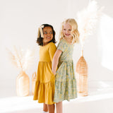 Classic Ruffle Dress in Sunlit Sage