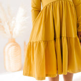 Gwendolyn Ruffle Dress in Marigold