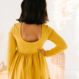 Gwendolyn Ruffle Dress in Marigold