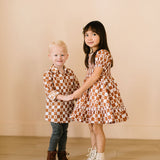 Boys Button Down in Gingerbread