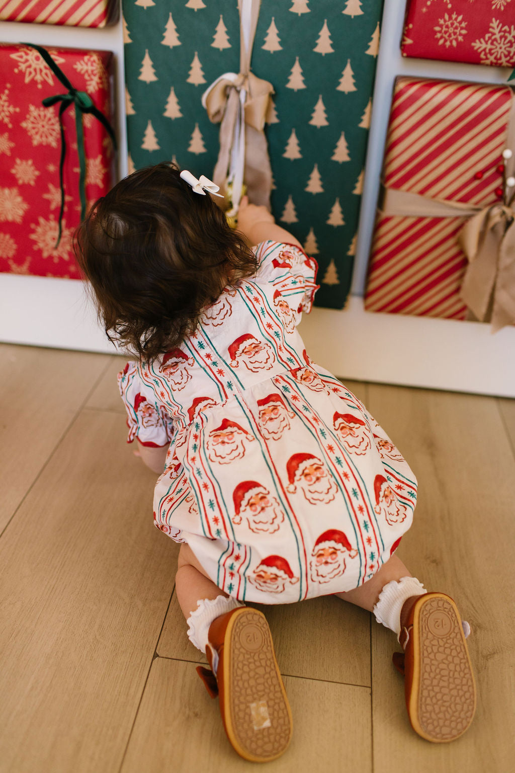 Quinn Poplin Bubble in Vintage Santa