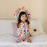 2 piece Button Up PJ Set In Boo Crew