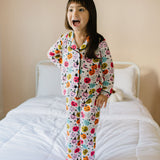 2 piece Button Up PJ Set In Boo Crew