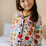2 piece Button Up PJ Set In Boo Crew