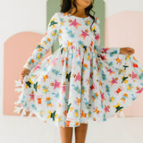 Gwendolyn Dress in Snow Cats