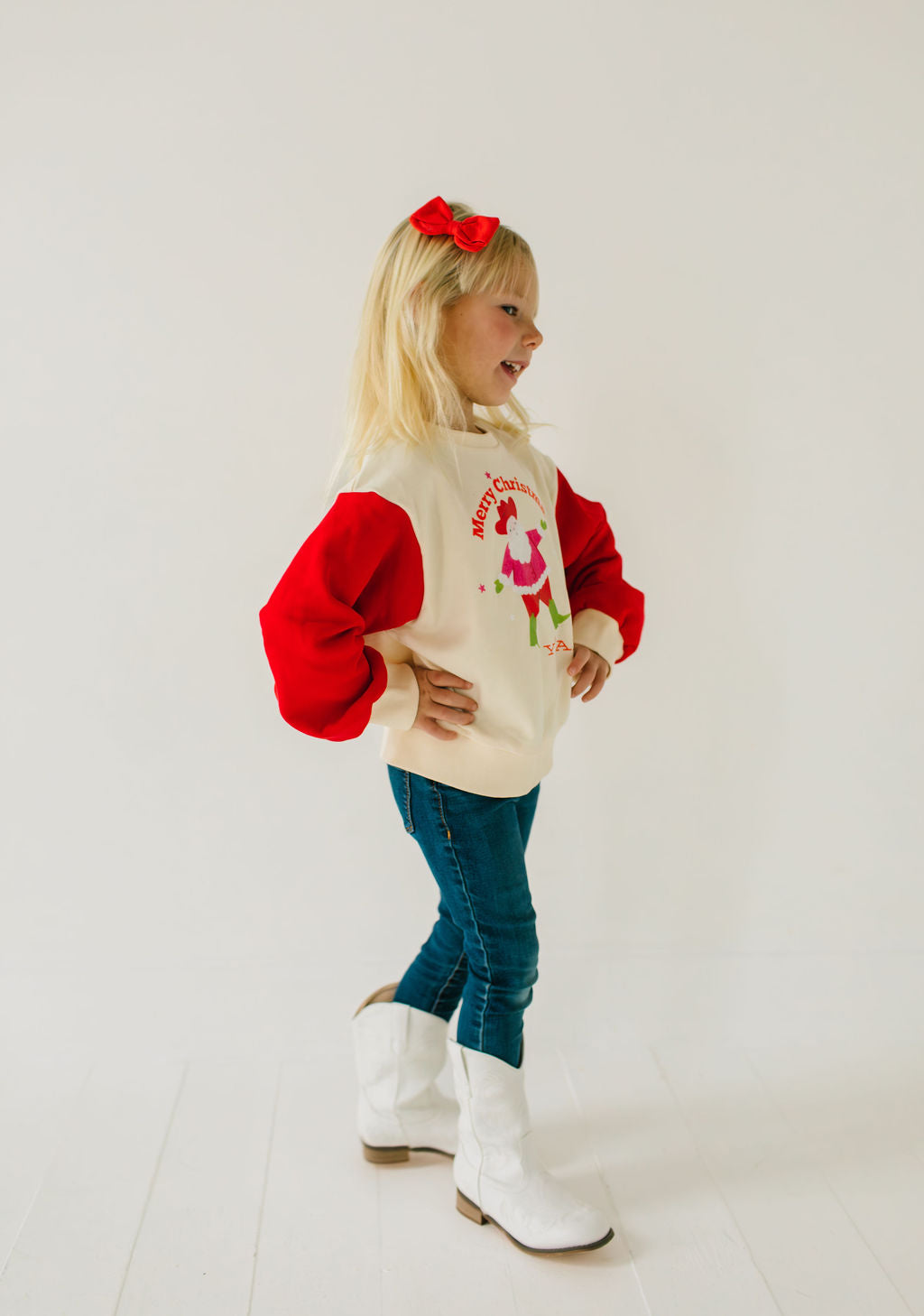 Cowboy Santa Raglan Sweatshirt