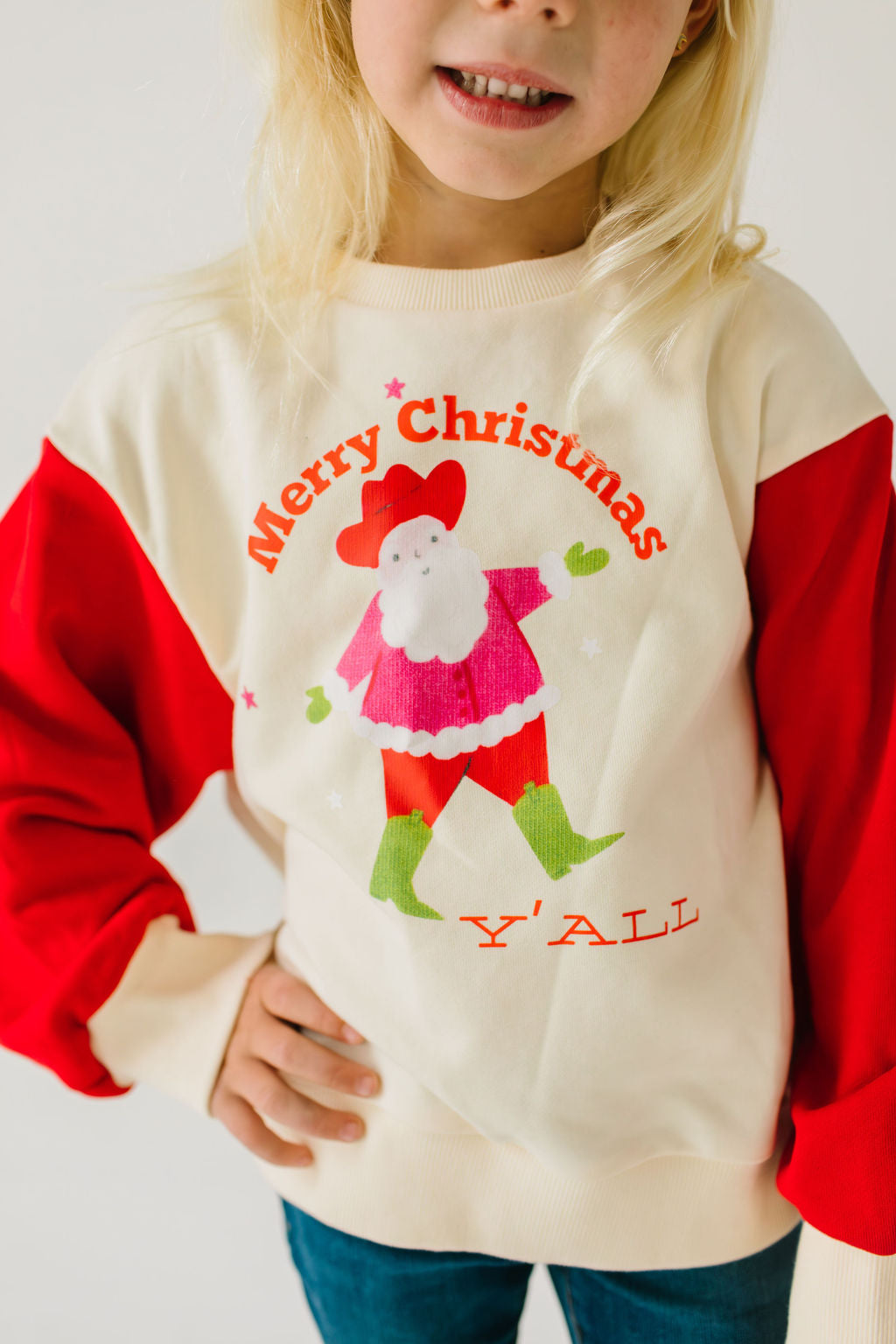 Cowboy Santa Raglan Sweatshirt