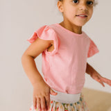 Flutter Tee in Dusty Rose