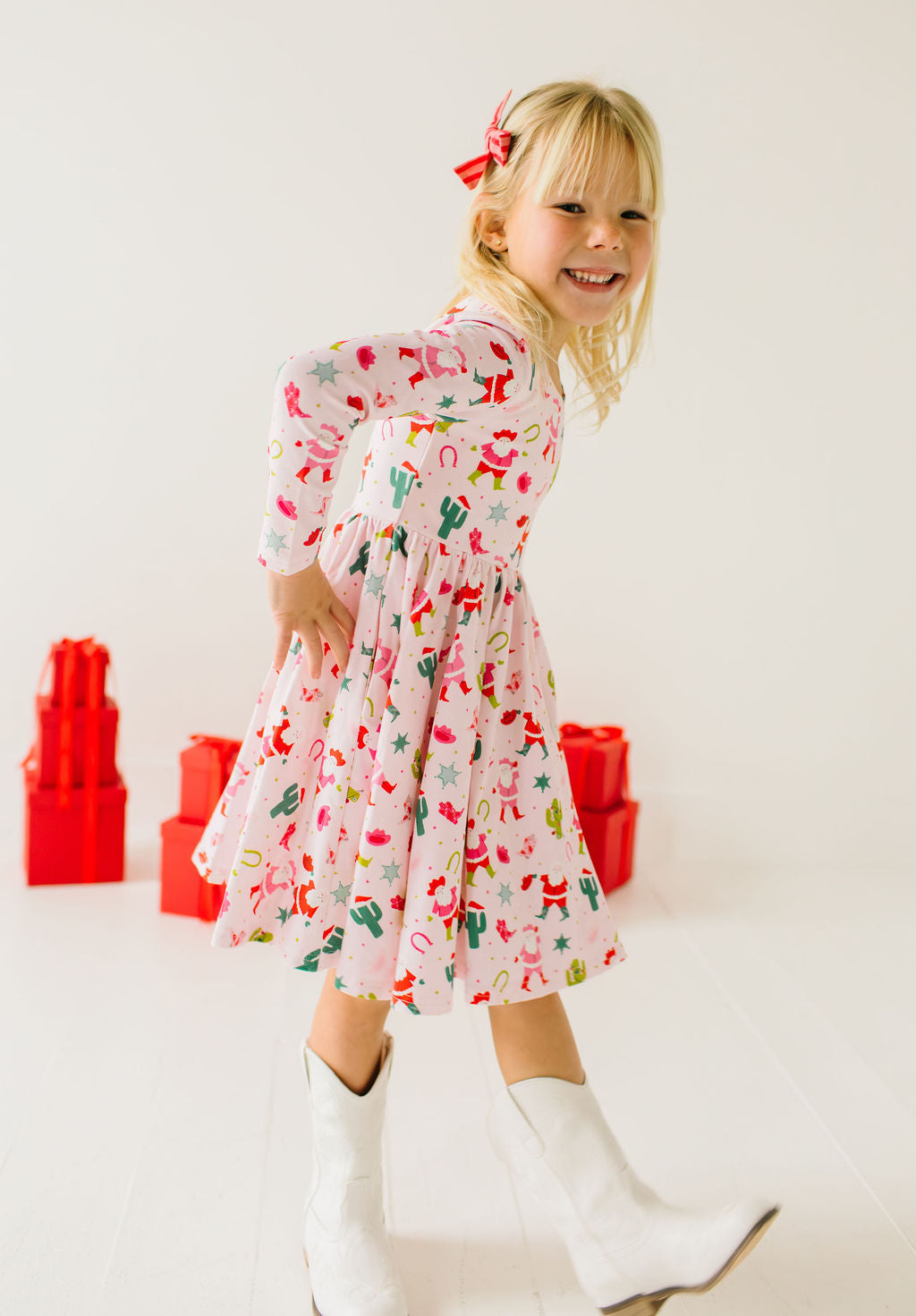 Gwendolyn Dress in Cowboy Santa