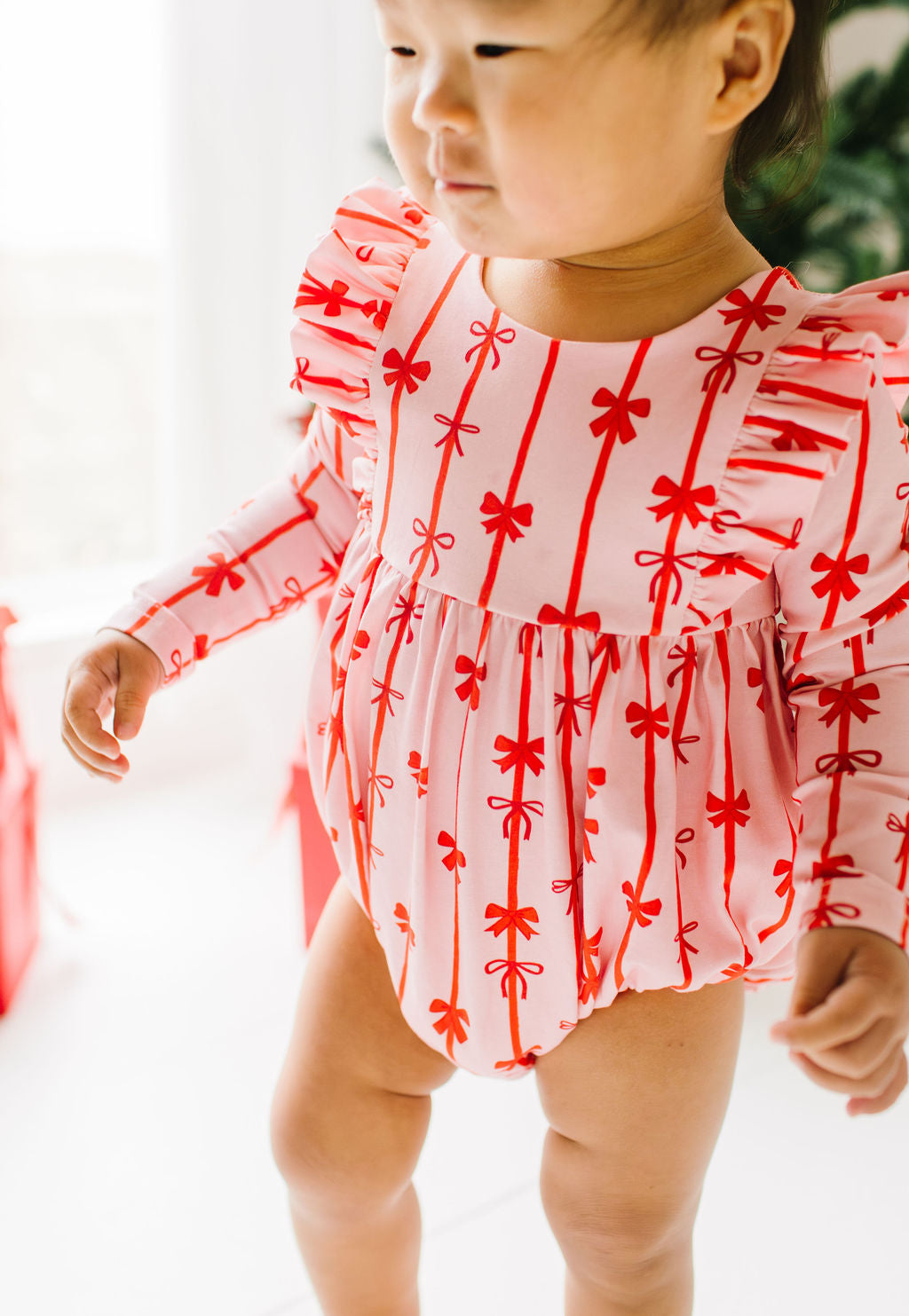 Leah Romper in Dainty Bows