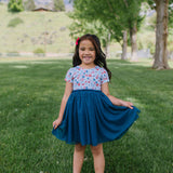 Tutu Dress in Blue Celebration