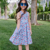 Sofia Dress in Blue Celebration