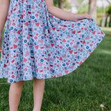 Sofia Dress in Blue Celebration