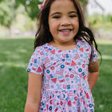Classic Twirl Dress in Pink Celebration