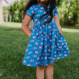 Day Dress in Blue USA