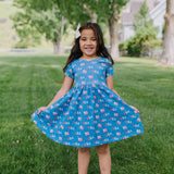 Day Dress in Blue USA