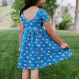 Day Dress in Blue USA