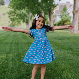 Day Dress in Blue USA