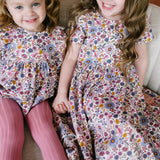 Leah Romper in Plum Fields