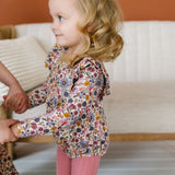 Leah Romper in Plum Fields