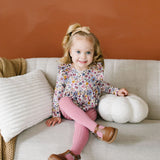 Leah Romper in Plum Fields