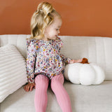 Leah Romper in Plum Fields