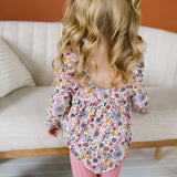 Leah Romper in Plum Fields