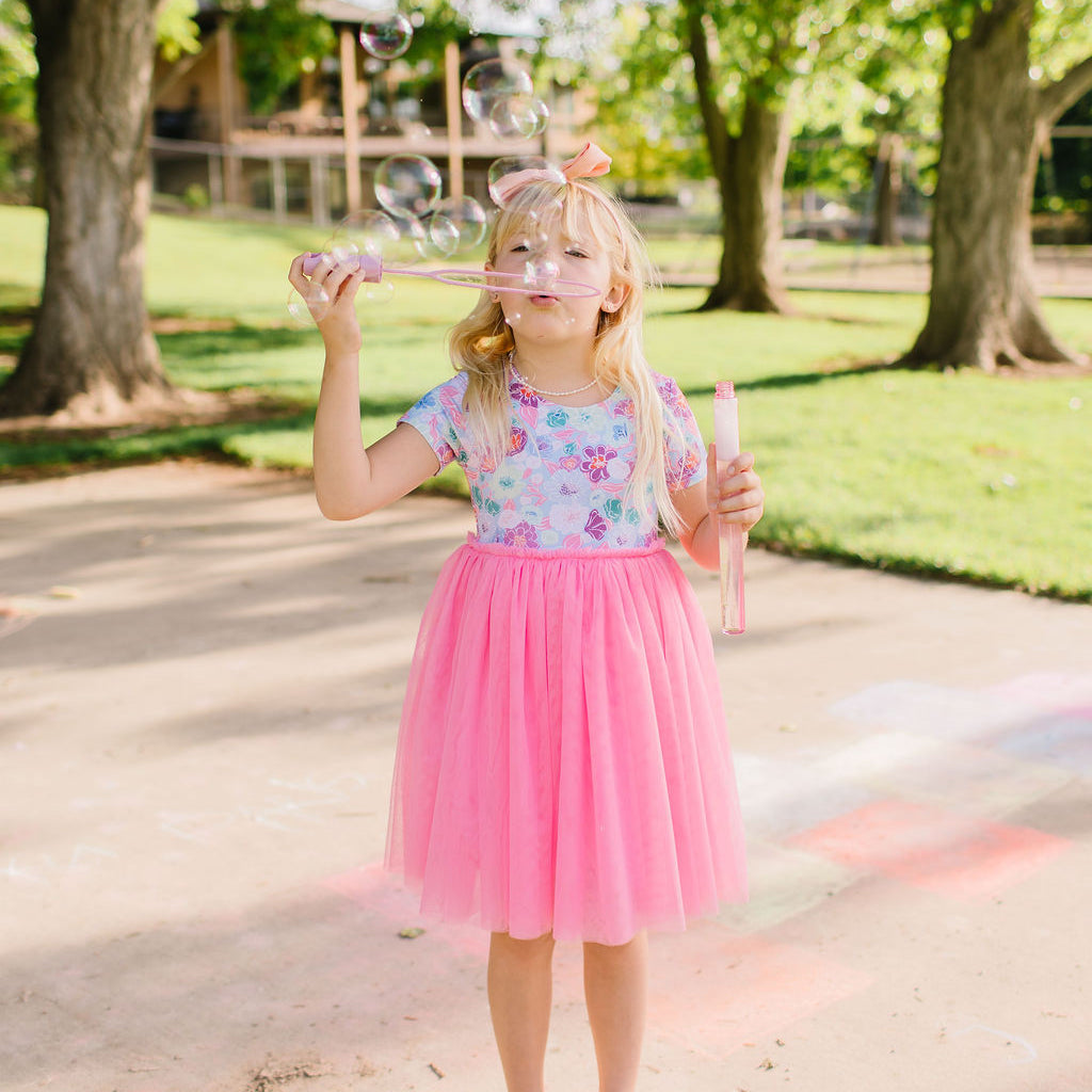 Tutu Dress in Serenity Floral 8
