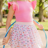 Tulle Skirt in Rainbow Butterfly