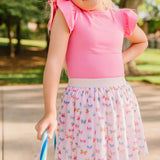 Tulle Skirt in Rainbow Butterfly