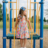 Classic Twirl Dress in Sunshine Tile