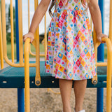 Classic Twirl Dress in Sunshine Tile