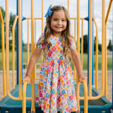 Classic Twirl Dress in Sunshine Tile