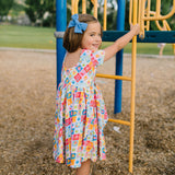 Classic Twirl Dress in Sunshine Tile