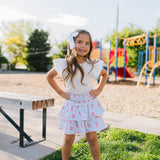 Ruffle Skort in Le Crustace