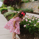 Aura Poplin Dress in Love is Blooming