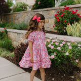 Aura Poplin Dress in Love is Blooming