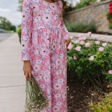 Long Sleeve Leggy Romper in Love is Blooming