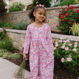 Long Sleeve Leggy Romper in Love is Blooming