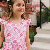 Ruffle Romper in Horse Shoe