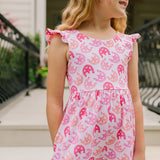 Ruffle Romper in Horse Shoe