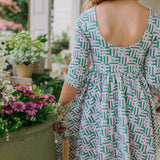 Emile Dress in Wildflower Grid