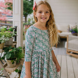 Emile Dress in Wildflower Grid