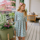 Emile Dress in Wildflower Grid